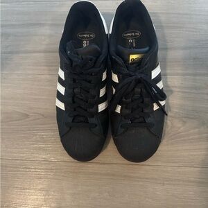 adidas Black and White Low-Top Trainers